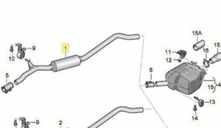 8K0253409AA TUBO ESCAPE TRASERO AUDI A4 BER. (B8)