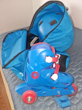 Patines en línea para niño y casco