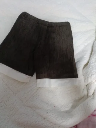 Faldón fallero niño marrón y blanco