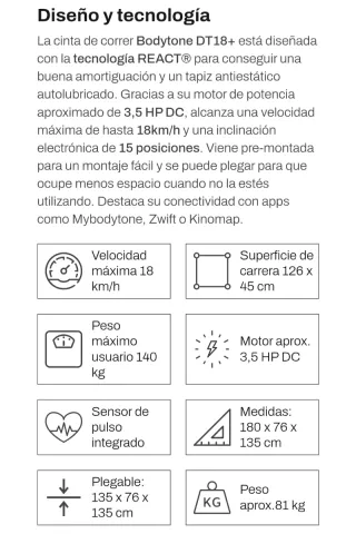 Cinta de Correr BODYTONE