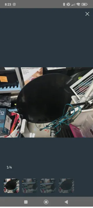Sobre de Mesa de cristal negra