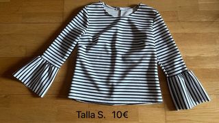 Blusa Talla S Rayas Manga Campana