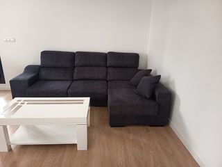 Sofá Chaise Longue Gris Tela