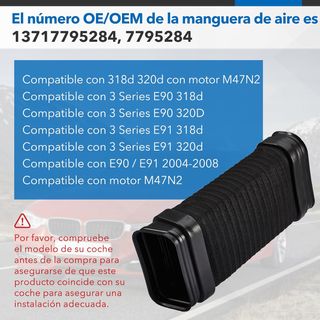 Manguera Admisión Aire Coche