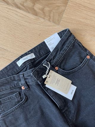 Pantalón bootcut Mango negro Talla S