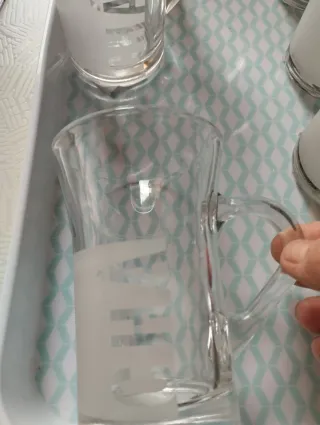 Juego de 6 tazas de vidrio