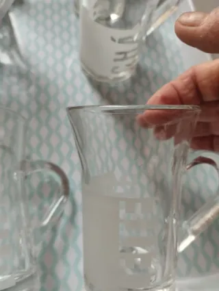 Juego de 6 tazas de vidrio