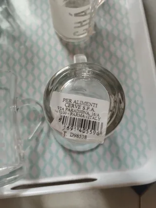 Juego de 6 tazas de vidrio