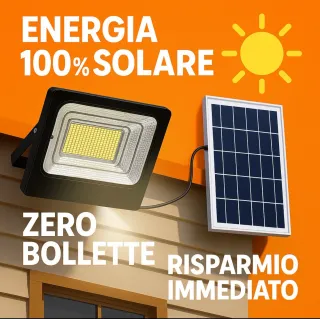 Faro Esterno con Pannello solare 200W telecomando