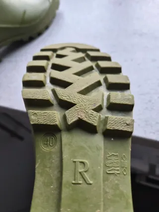 Botas de agua verdes T. 39.5-40 de goma