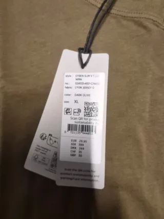 Camiseta G-Star RAW mujer verde oliva xl slim