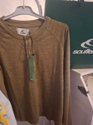 Camiseta Scuffers manga larga verde oliva Talla L