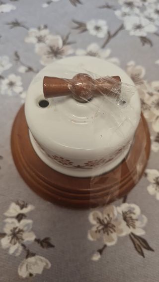 Lote 10 interruptores porcelana antiguos