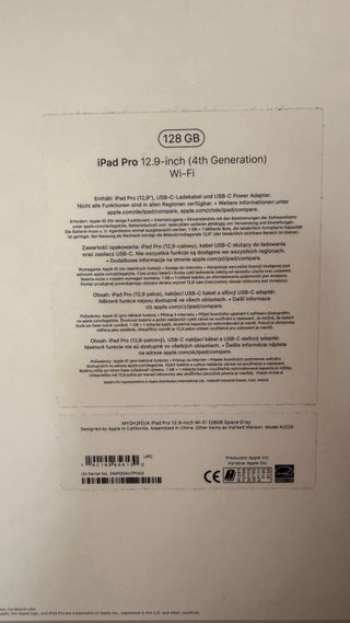 iPad Pro 12.9” 4ta generacion