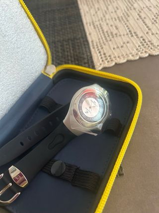 Reloj Calypso Esfera Plateada Correa Negra