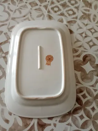 Vassoio Limoges Porcellana Decorato Floreale