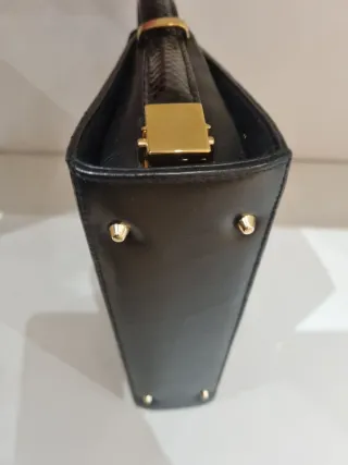 Bolso Piel Serpiente Negro