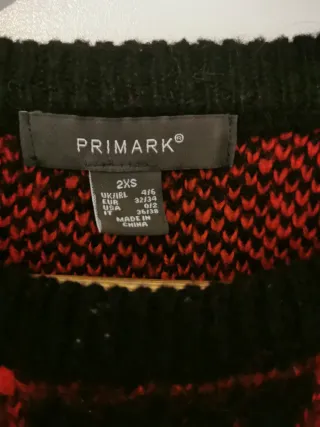 Jersey cuadros rojo y negro Primark estilo oversiz