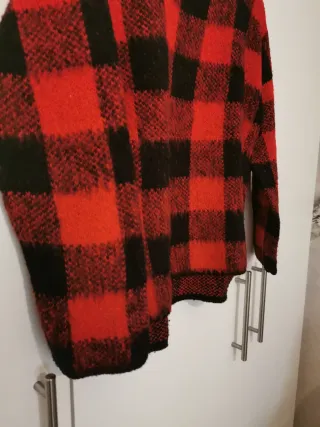 Jersey cuadros rojo y negro Primark estilo oversiz