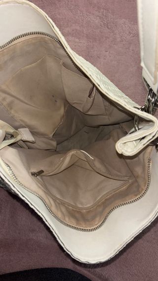 Bolso blanco tejido