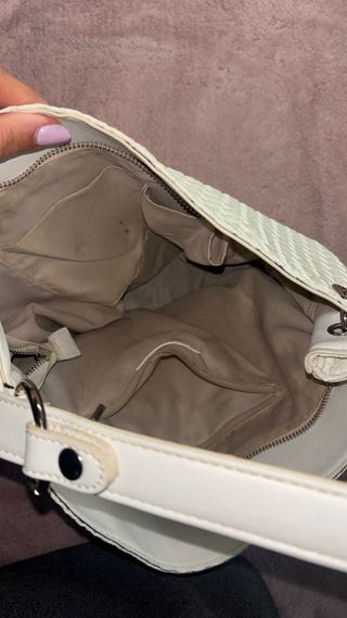 Bolso blanco tejido