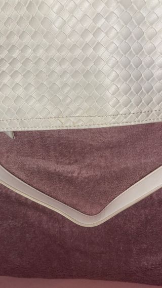 Bolso blanco tejido
