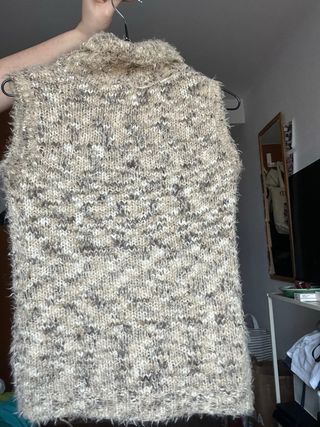 Jersey sin mangas cuello alto mujer