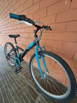 Bicicleta Montaña Infantil Negra/Azul
