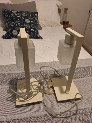 2 Lampade in Cristallo Semi Trasparente