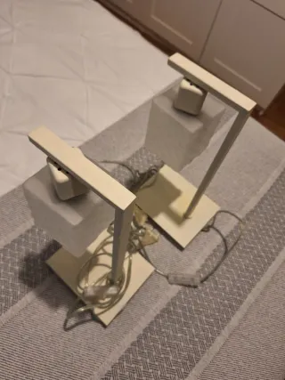 2 Lampade in Cristallo Semi Trasparente