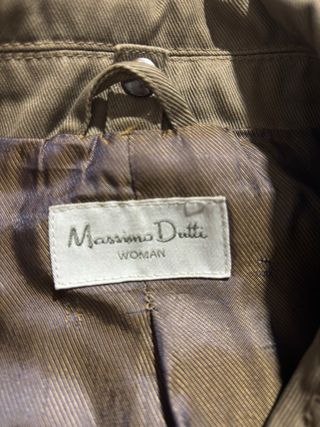 Gabardina Massimo Dutti Verde Oliva