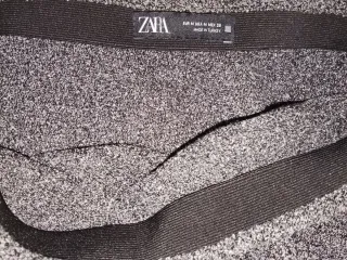 Falda larga gris mujer