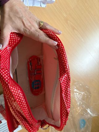 Bolso Maternal/Hospital Rojo Lunares