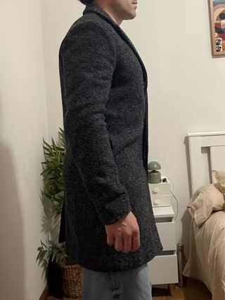 Abrigo ASOS gris oscuro