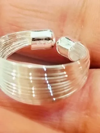Anillo Plata Ajustable Diseño
