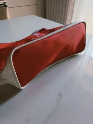 Borsa a spalla Playboy arancione e bianca