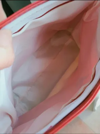 Borsa a spalla Playboy arancione e bianca
