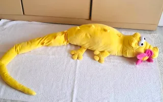 RARO Peluche Coccodrillo Giallo LELLY Vintage 113c