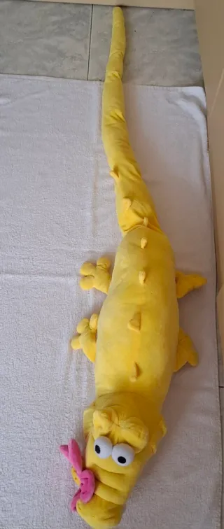 RARO Peluche Coccodrillo Giallo LELLY Vintage 113c