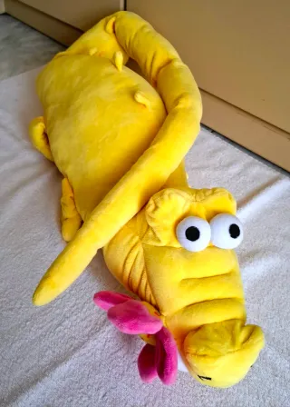 RARO Peluche Coccodrillo Giallo LELLY Vintage 113c