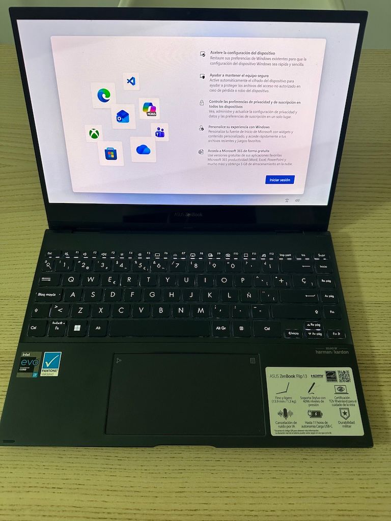 Portátil Asus Zenbook Flip 13 Azul Marino afbeelding 2