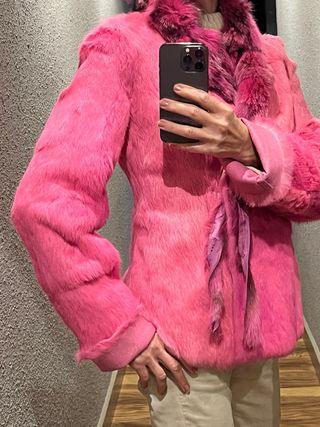 Chaqueta Armani Piel y Pelo Talla XS