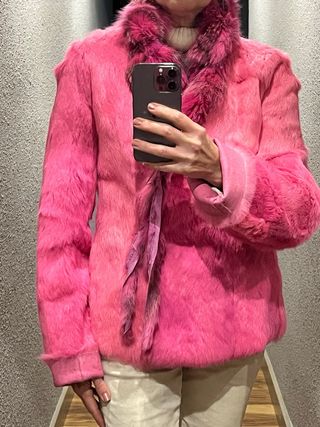 Chaqueta Armani Piel y Pelo Talla XS