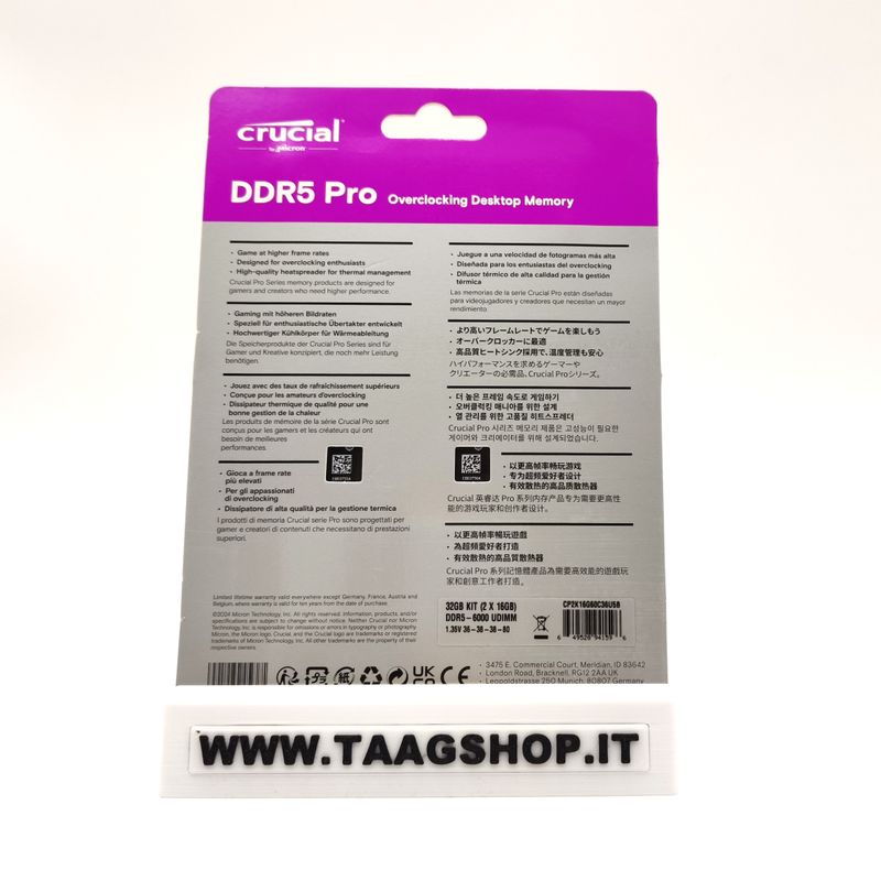Kit de RAM Crucial DDR5 32GB (2x16GB) 5000MT/s afbeelding 4