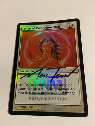 Circle of Protection: Red FNM Foil Firmada MTG