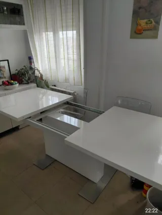 Mesa Comedor Lacada Blanca Moderna