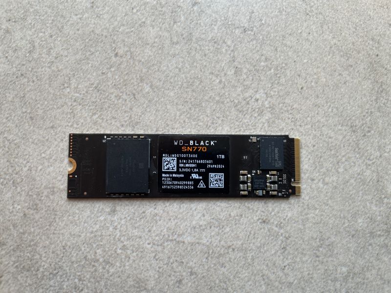 WD Black SN770 - 1TB NVMe M.2 2280 SSD PCIe Gen4