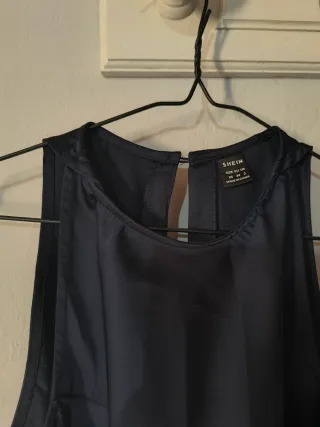 Vestido azul cuello halter