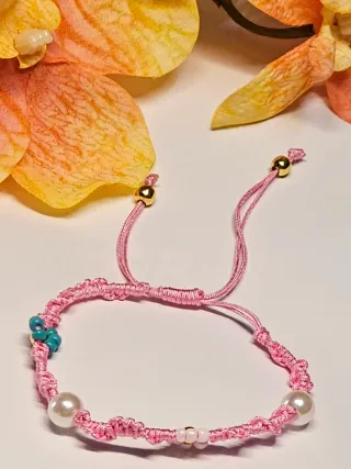 Pendientes Artesanales Aro Rojo pulseras y collar