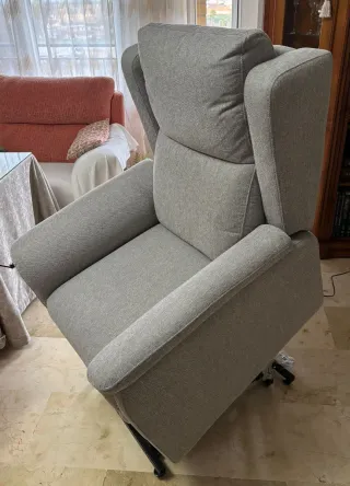 Sillón relax tela gris